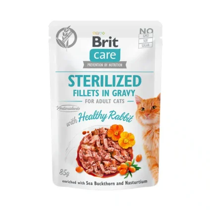 Brit Care Cat Sterilized Healthy Rabbit in Gravy 85g