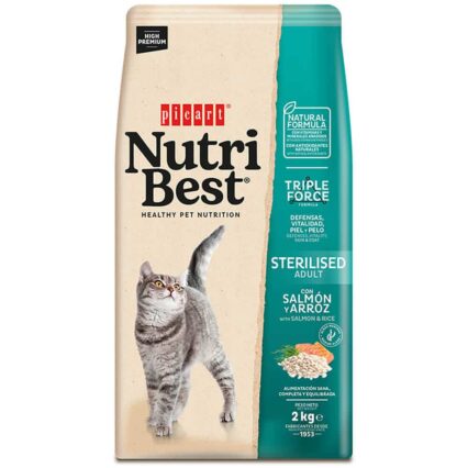 Nutribest Cat Esterilizado Salmão e Arroz 2kg
