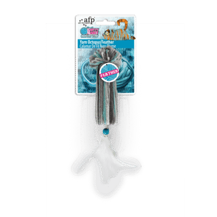 Brinquedo Gato Knotty Habit Yarn Squid Feather