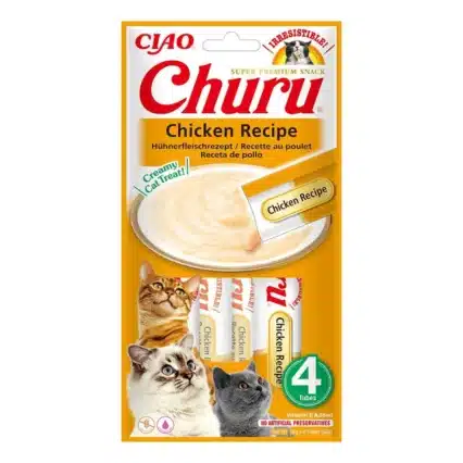 CHURU Gato Receita de Frango 4X14gr