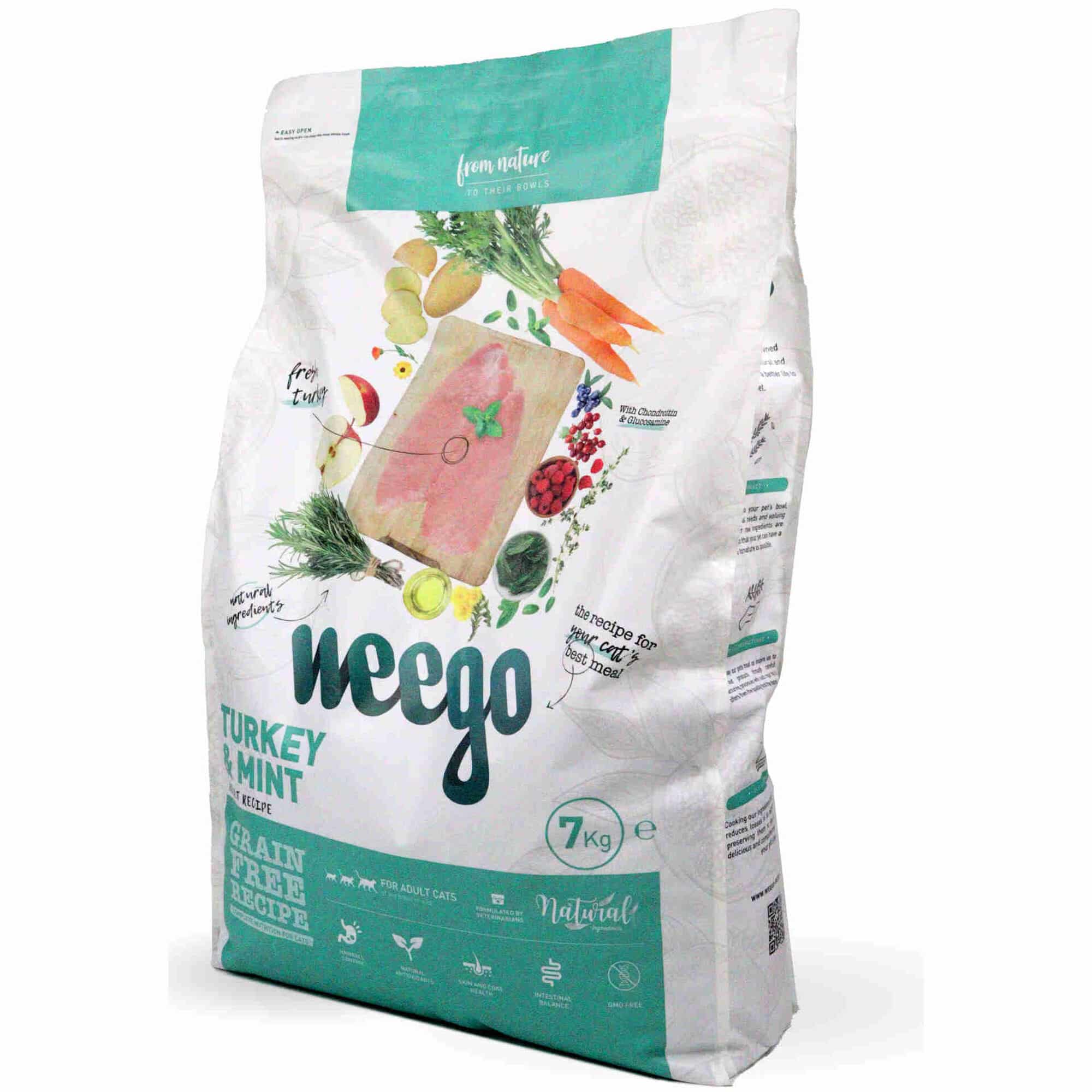 Weego Cat Food Sterilized Turkey & Mint 7kg