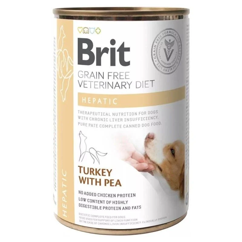 Brit Veterinary Diet Dog Hepatic Grain-Free Turkey with Pea 400 g