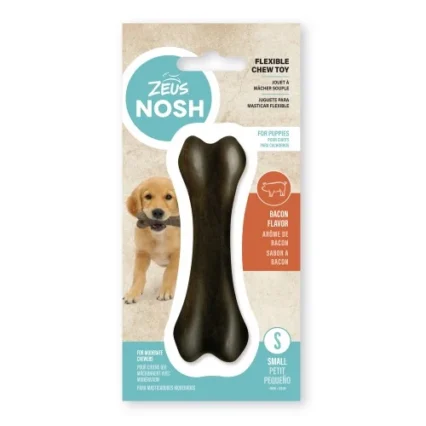 Zeus Nosh Flexible Puppy Osso Bacon S