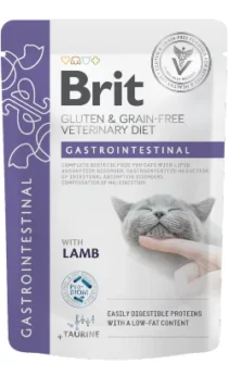 Brit Veterinary Cat Gluten & Grain-Free Gastrointestinal Lamb in Gravy 85gr