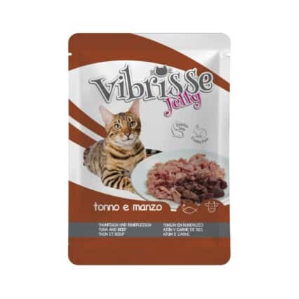 Vibrisse Saqueta Jelly Atum e Carne Vaca 70gr