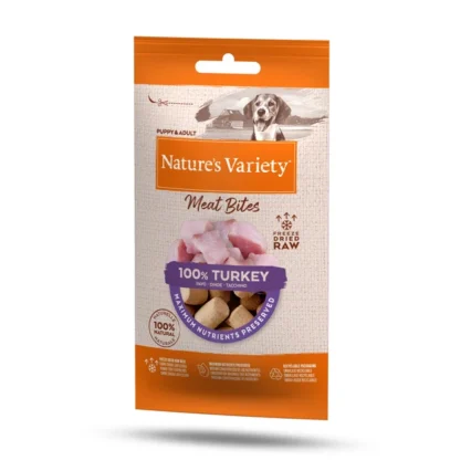 Nature's Variety Dog Meat Bites Turkey Puppy/Adult 20g