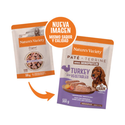 Nature's Variety Dog Wet Original No Grain Medium Peru Pate 300gr