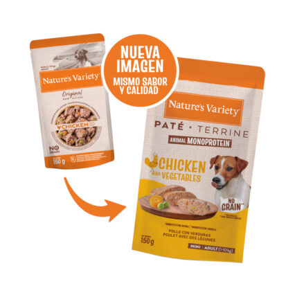 Nature's Variety Dog Wet Original No Grain Mini Frango 150gr