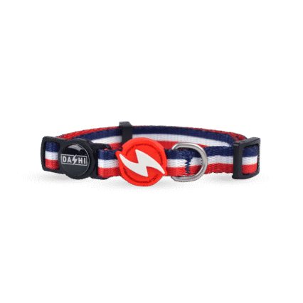 Dashi Stripes3 Red & Blue Collar Cat