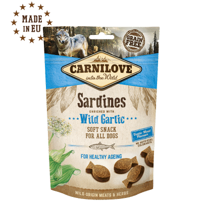 Carnilove Dog Soft Snack Sardines e Wild Garlic 200g