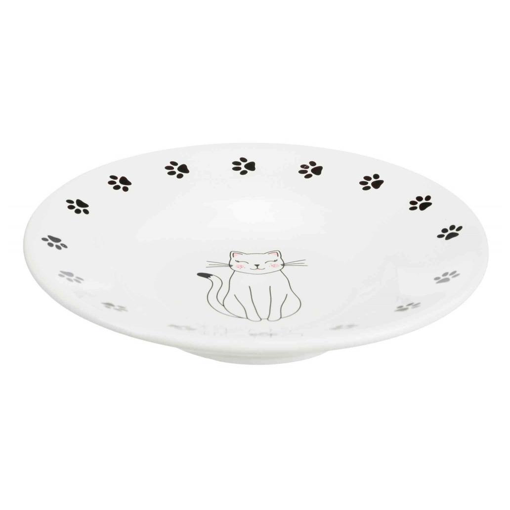 Gamela em Cerâmica p/ Raças Focinho Curto 15cm (Branco)