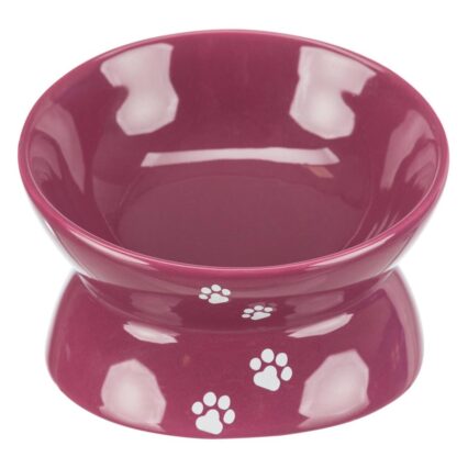 Gamela Elevada em Cerâmica P/Gatos 0.15lt 13cm Fuchsia