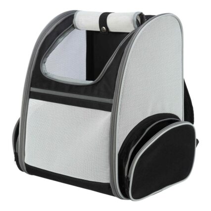 Mochila Transportadora Chloe 39x43x27cm (Cinza Claro/Preto)