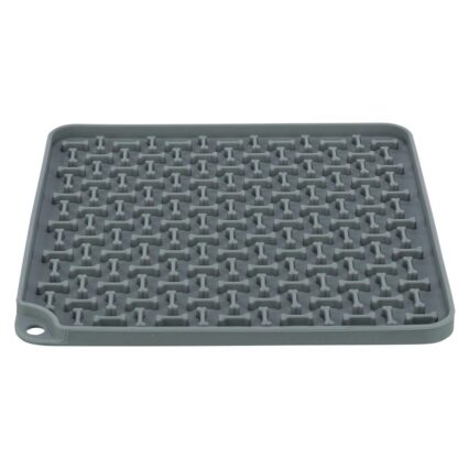 Tapete LickNSnack em Silicone 20x20cm (Cinza Escuro)