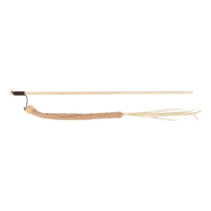 Bastao Madeira c/ Franjas em Plastico/Pelucia 40cm