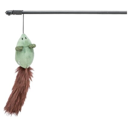 Bastão c/ Rato em Pelúcia p/ Gatos 46cm