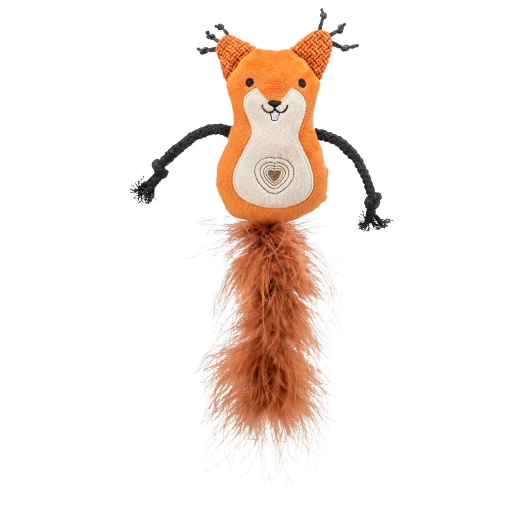 Esquilo em Pelúcia/Couro c/ Catnip 12cm/24cm