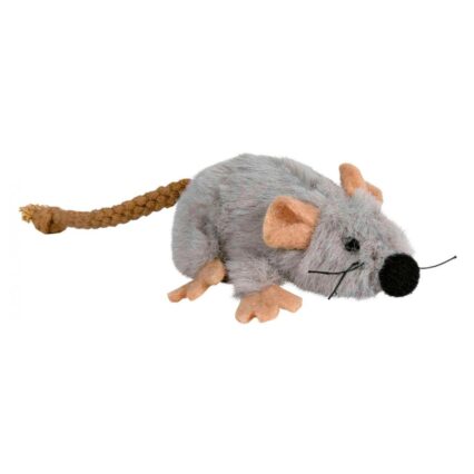 Rato em Pelucia c/ Catnip p/ Gato 7cm