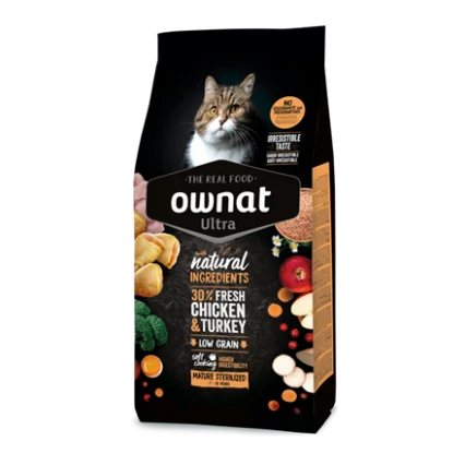 Ownat Ultra Gato Mature Esterilizado Frango 1,5kg