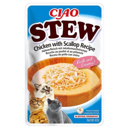 CHURU Gato Stew Receita de Frango com Vieira 40gr