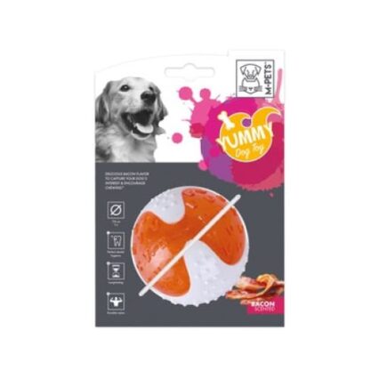 Brinq Cão Yummy Bola c/ Sabor a Bacon 7.8cm