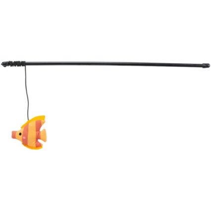 Bastão c/ Peixe em Tecido p/ Gatos 46cm