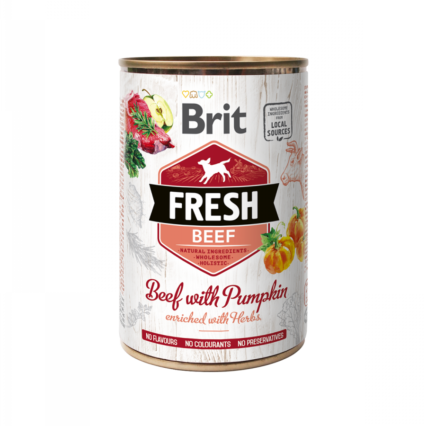 Brit Fresh Dog Beef with Pumpkin Wet 400gr