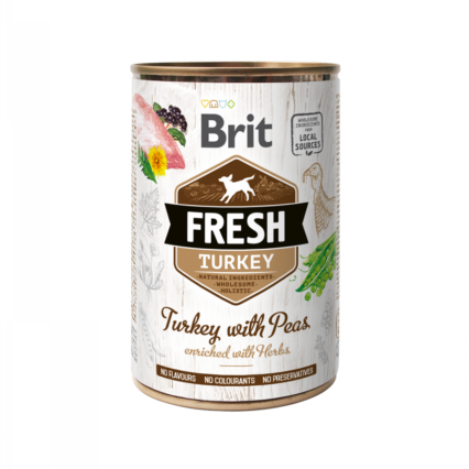 Brit Fresh Dog Turkey with Peas Wet 400gr