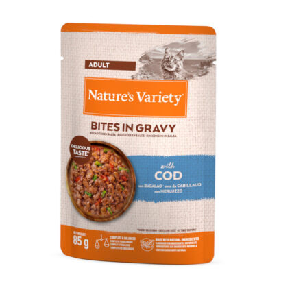 Nature's Variety Bites in Gravy Bacalhau 85gr