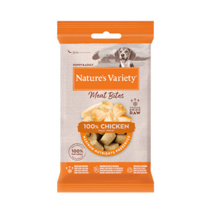 Nature's Variety Dog Meat Bites Chicken Puppy/Adult 20g