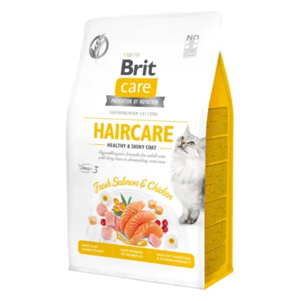 Brit Care Cat Grain Free Haircare & Skin Coat | Salmon & Chicken  7 kg