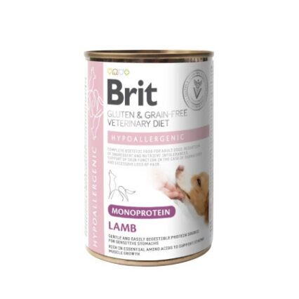 Brit Veterinary Diet Dog Hypoallergenic Gluten & Grain Free Monoprotein Lamb 400gr