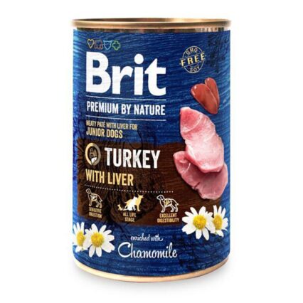 Brit Blue Nature Junior Dog Turkey With Liver Wet Lata 400gr