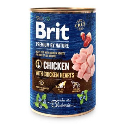 Brit Blue Nature Dog Chicken With Hearts Wet Lata 800gr