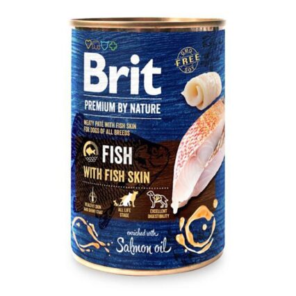 Brit Blue Nature Dog Fish With Fish Skin Wet Lata 400gr