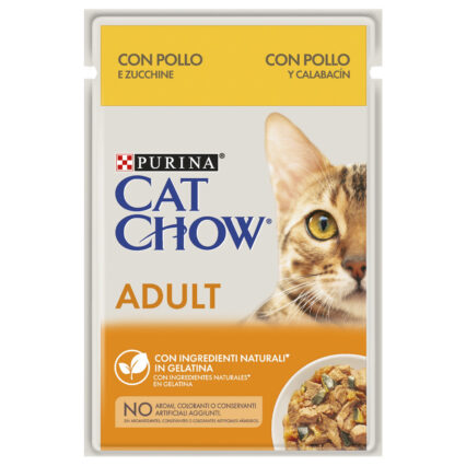 CAT CHOW Adult Frango e Courgete 85gr