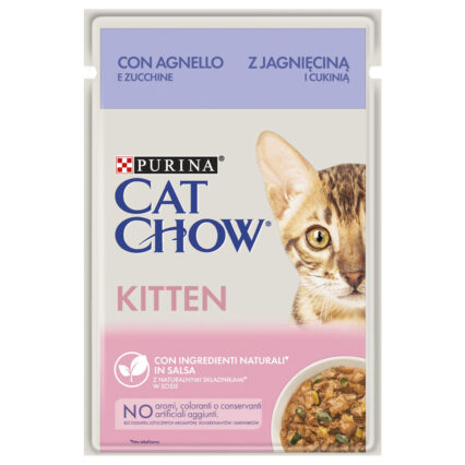CAT CHOW Kitten Borrego e Courgete 85gr