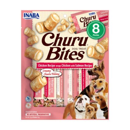 Churu Dog Bites Receita de Frango com Salmão 8X12