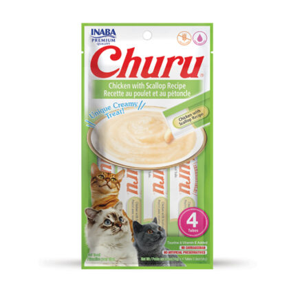 Churu Cat Receita de Frango com Vieira 4X14 GR