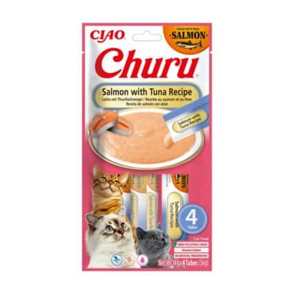 CHURU Gato Receita de Salmão com Atum 4x14gr