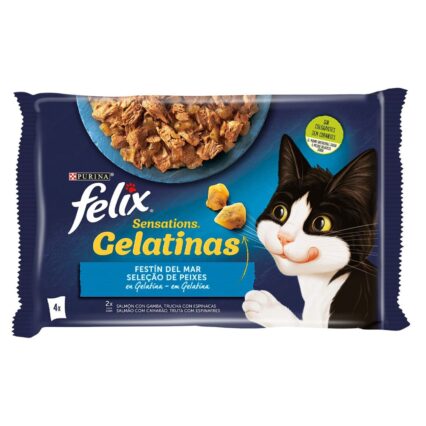 Felix Sensations Gelatina de Peixe 4x85gr