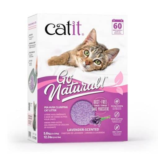 Catit Go Natural Pea Husk Clumping Cat Litter 14Lt - Lavanda