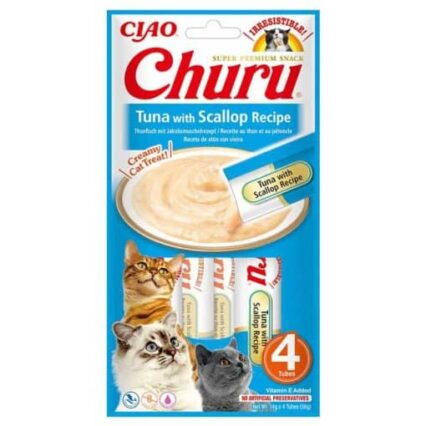 CHURU Gato Receita de Atum com Vieira 4x14gr