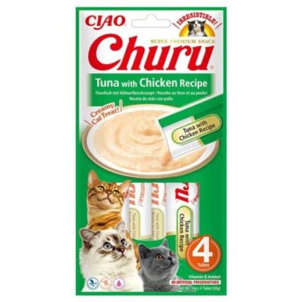 CHURU Gato Receita de Atum com Frango 4x14gr