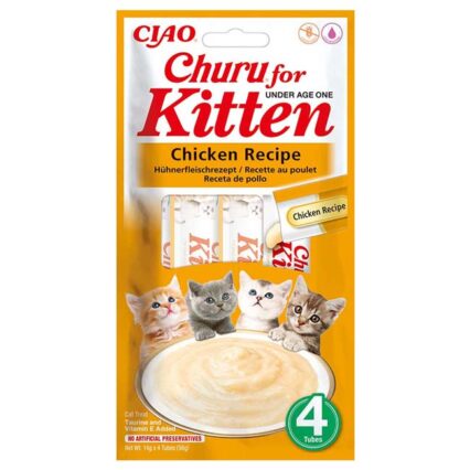 CHURU Gato Kitten Receita Frango 4X14GR