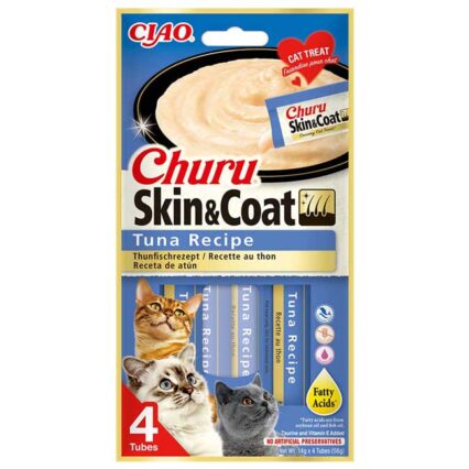 Churu Cat Skin&Coat Receita de Atum c/ Vieira 4X14 GR