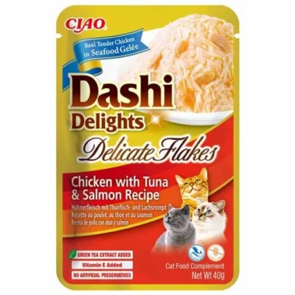 Dashi Delights Delicate Flakes Frango c/ Atum e Salmão 40gr