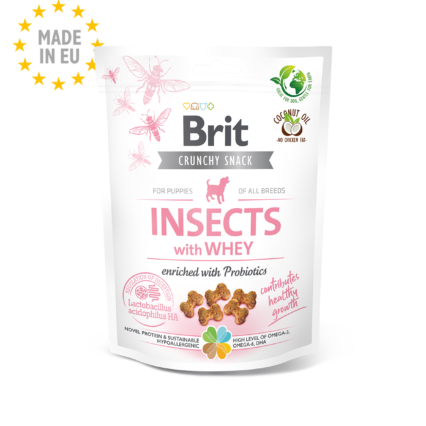 Brit Care Puppy Crunchy Cracker Insects with Whey w/ Probiotics 200gr