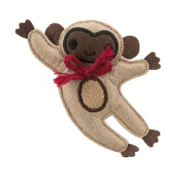 Macaco em Tecido/Juta c/ Catnip 12cm