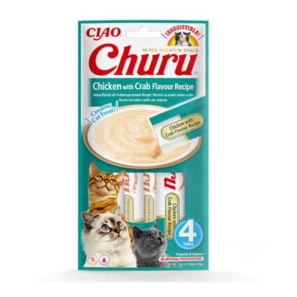 CHURU Gato Receita de Frango com Caranguejo 4x14gr